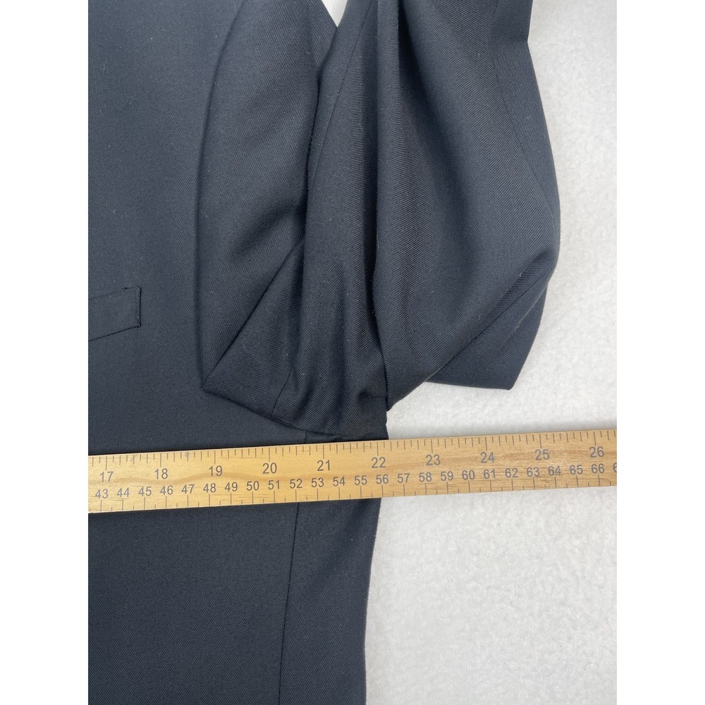 VITARELLI Black Suit Jacket Mens 42L Blazer Sport Coat Two Button Italy Fabric - Picture 5 of 11